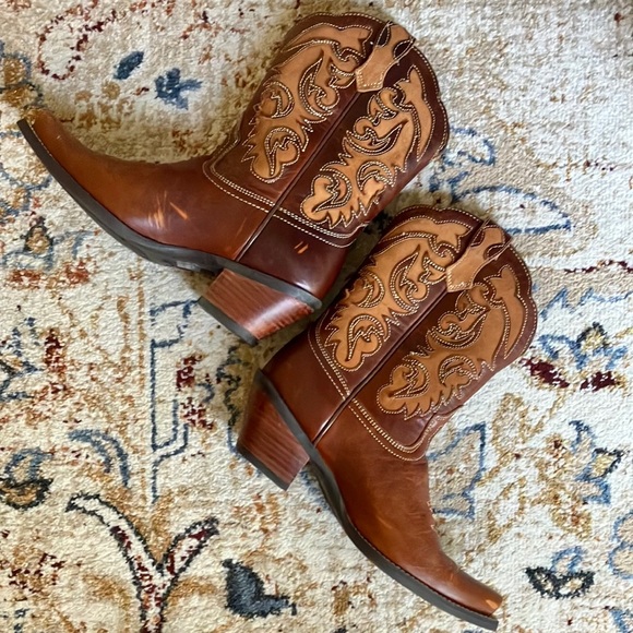 Ariat Shada Leather Western Mid-Calf Cowboy Boots 6.5 EUC - Picture 3 of 13